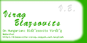 virag blazsovits business card